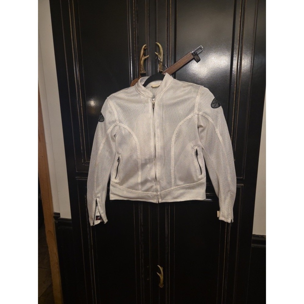 Joe Rocket Wm Small White Mesh Padded Motorcycle Jacket, Safety, Reflects,read